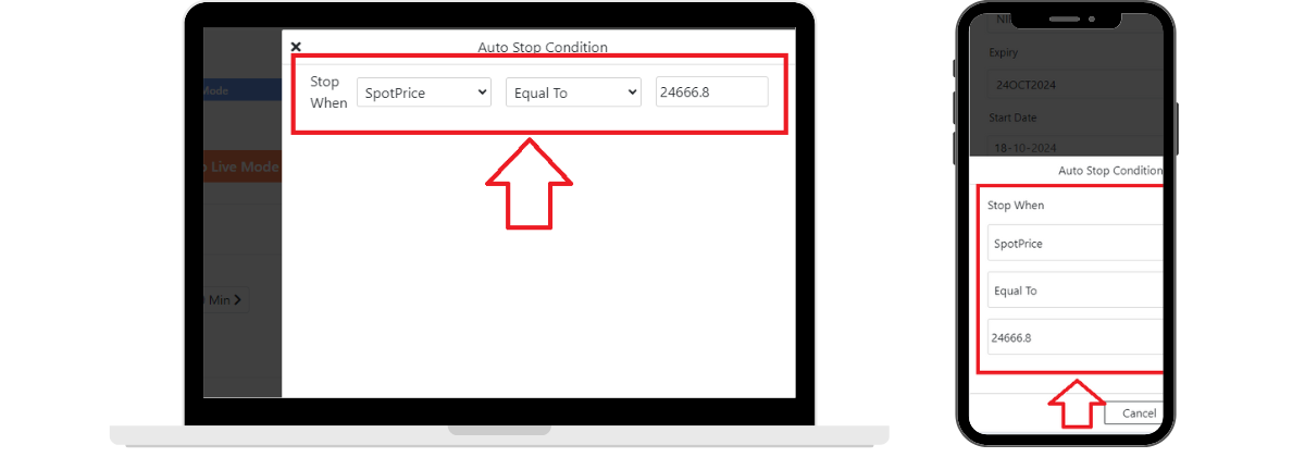 Step 4 (Optional) : Configure Auto Stop Criteria : To …...-Opify