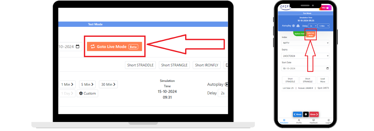 Step 1: Click on this Goto Live Mode button To …...-Opify Step 1: Click on this Goto Live Mode button To …...-Opify